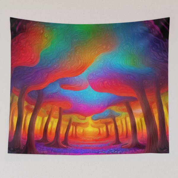 Item preview, Trippy Mushroom Forest  designed and sold by treatsntrinkets.