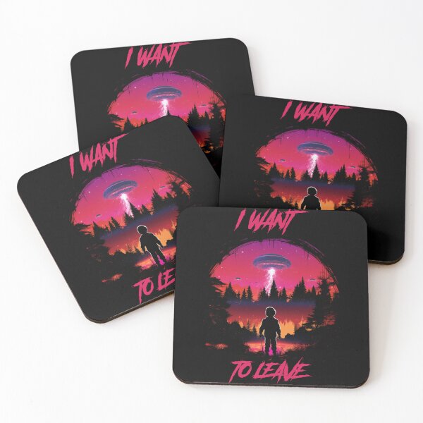 Item preview, I want to leave - synthwave cyberpunk designed and sold by GlitchGrotesque.