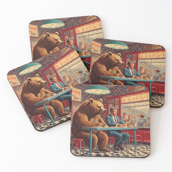 Item preview, Bear at the Diner designed and sold by Angelandspot.