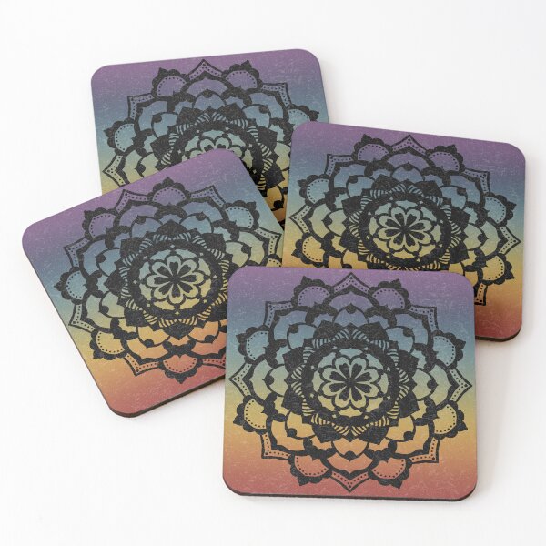 Item preview, Deva Mandala - Rainbow Sunset + Coal designed and sold by Irene Estelle.