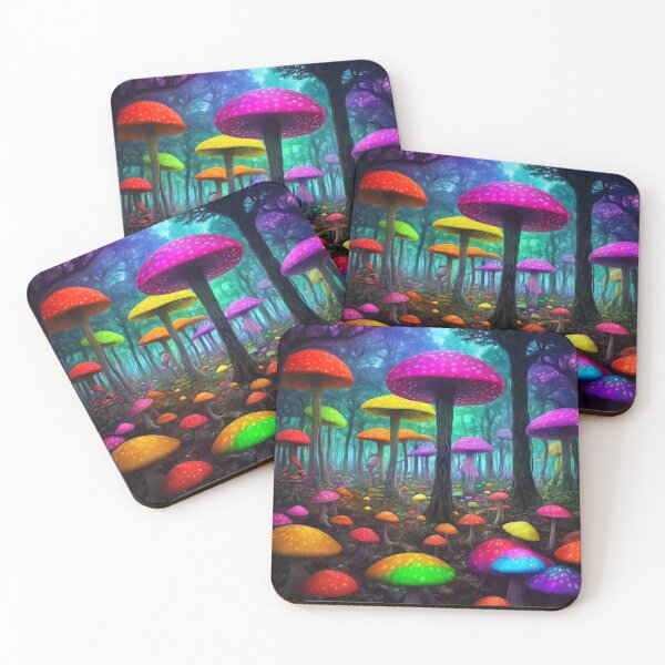 Item preview, Trippy Mushroom Forest  designed and sold by treatsntrinkets.