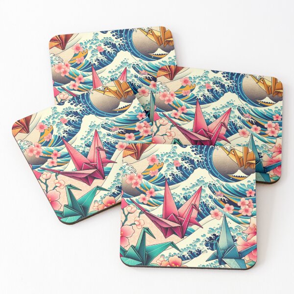 Item preview, Origami Meets Waves - Artistic Print designed and sold by mymagicstoreus.