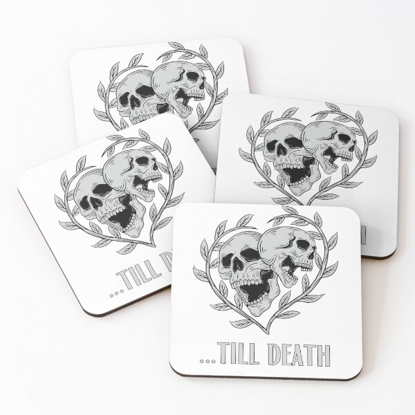 Item preview, Love and Laughter Till Death (Skeleton and Hearts) designed and sold by GoblinBoutique.
