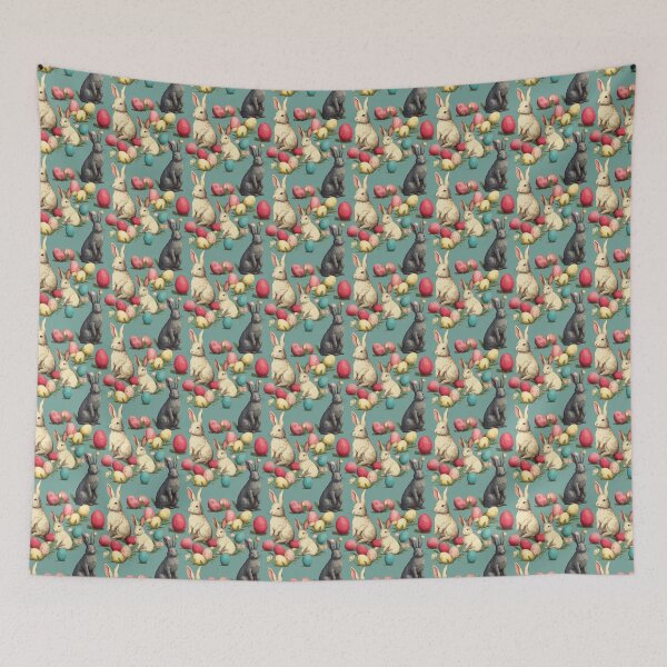 Item preview, Vintage Easter Bunny and Eggs, Vintage Spring Easter designed and sold by whiteraven-shop.