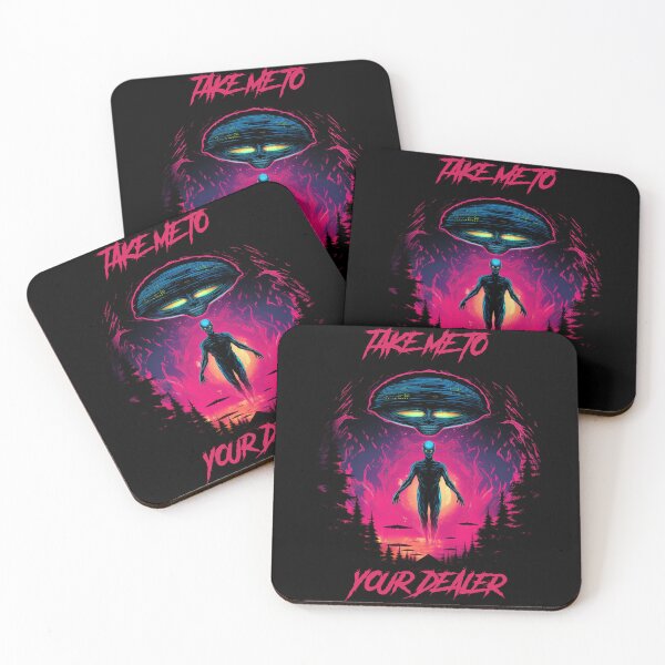Item preview, Take me to your dealer - synthwave cyberpunk designed and sold by GlitchGrotesque.