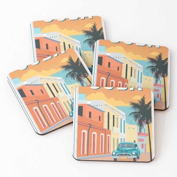 Item preview, Flat Design Cuba Poster designed and sold by CappaDesignArt.