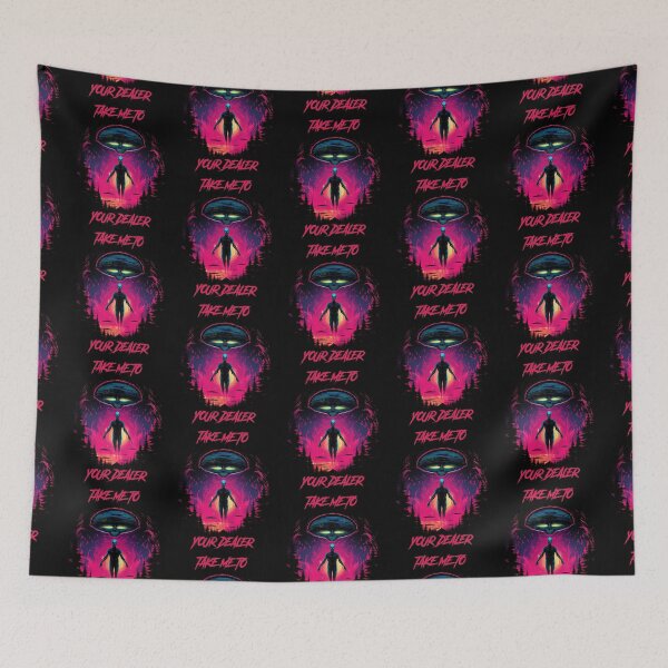 Item preview, Take me to your dealer - synthwave cyberpunk designed and sold by GlitchGrotesque.