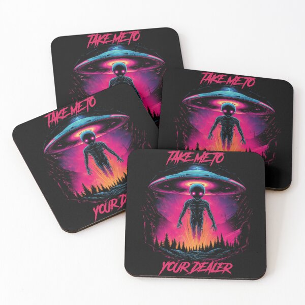 Item preview, Take me to your dealer - synthwave cyberpunk designed and sold by GlitchGrotesque.