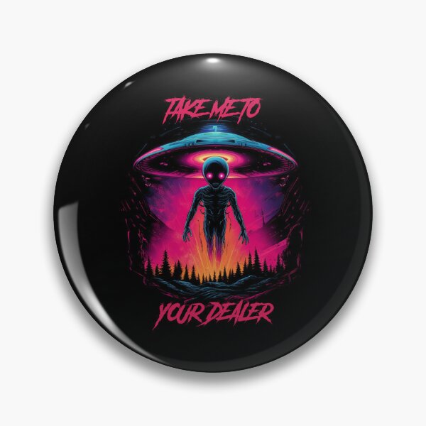Item preview, Take me to your dealer - synthwave cyberpunk designed and sold by GlitchGrotesque.