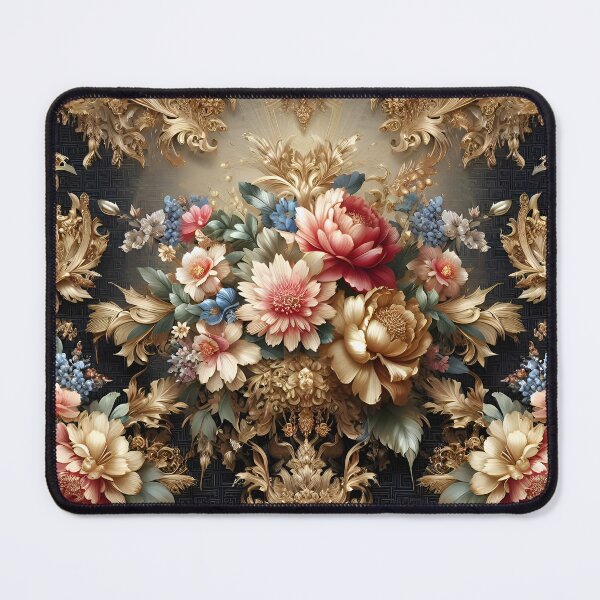 Item preview, Luxury gilt edged maximalist flower design, with contrast  designed and sold by Inkstorm-London.