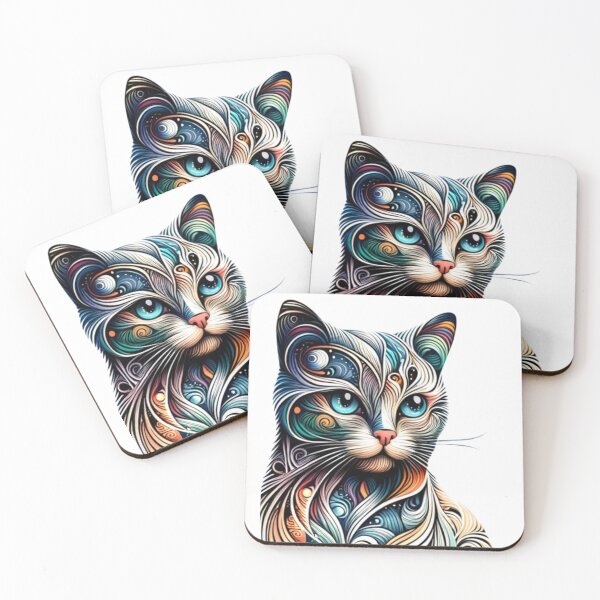Item preview, Abstract Feline Artistry designed and sold by Shams-Studio.