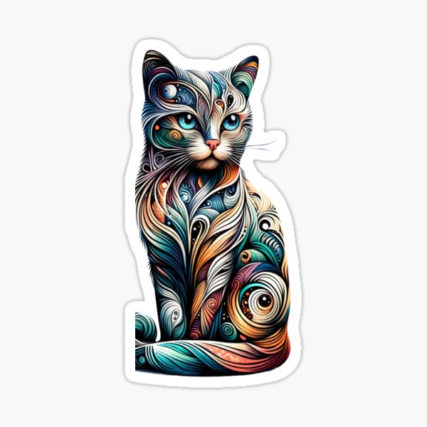 Item preview, Abstract Feline Artistry designed and sold by Shams-Studio.