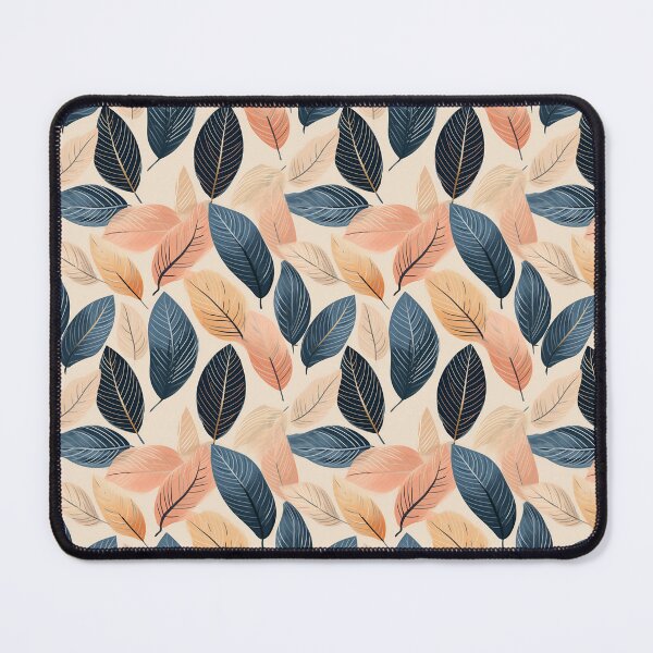 Item preview, Peach Fuzz Blue Leaves Pattern designed and sold by sheprint.