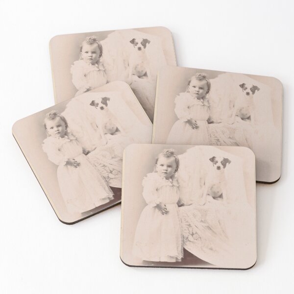 Item preview, Antique 1880's Cabinet Card Wisconsin Child with Jack Russell Terrier Dog designed and sold by Shelly Little.