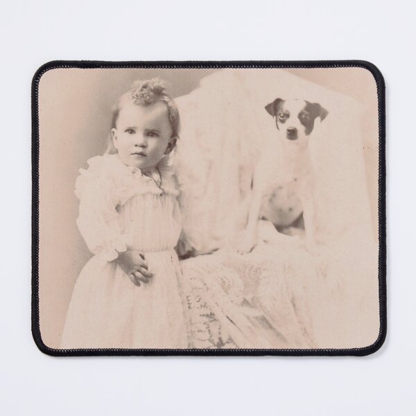 Item preview, Antique 1880's Cabinet Card Wisconsin Child with Jack Russell Terrier Dog designed and sold by Shelly Little.