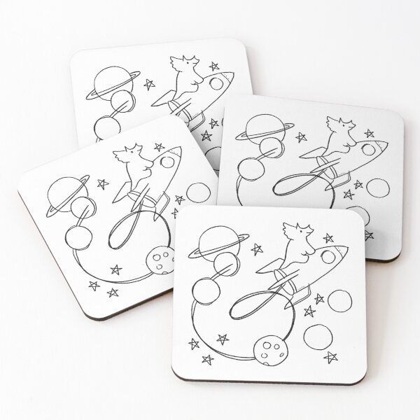 Item preview, El dinosaurio en el cohete designed and sold by Art by Veya.