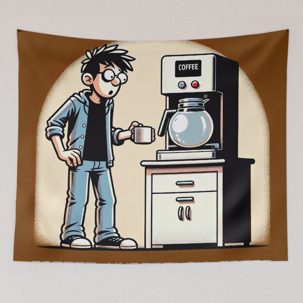 Item preview, Desperate Debug: The Empty Coffee Pot Dilemma designed and sold by TuringTacoTales.