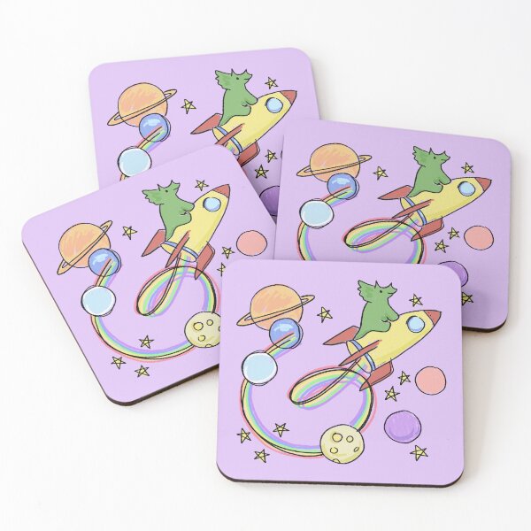 Item preview, The Coloured Dinosaur on the Rocket designed and sold by Art by Veya.