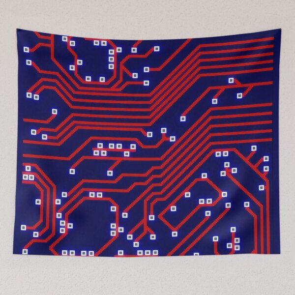 Item preview, Voxel Printed Circuit Board Red/Blue designed and sold by PotatoVonEpicus.