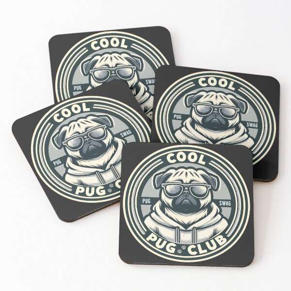 Item preview, Cool Pug Club Badge designed and sold by 89BLACK.