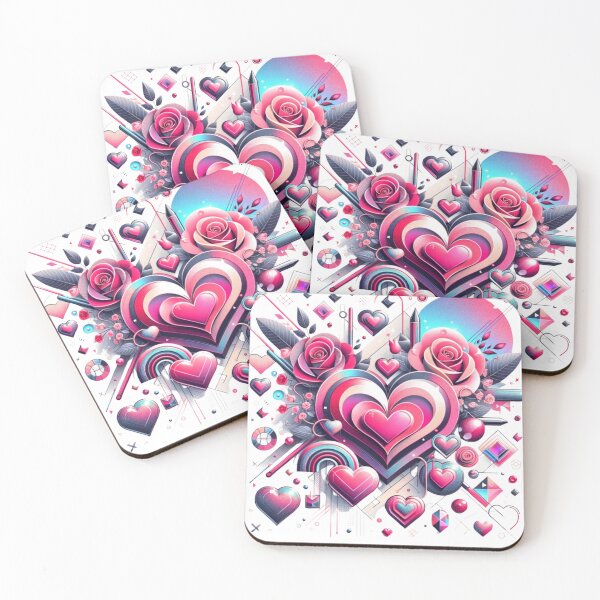 Item preview, Geometric Love: A Modern Valentine's Day Expression designed and sold by Fourseason664.
