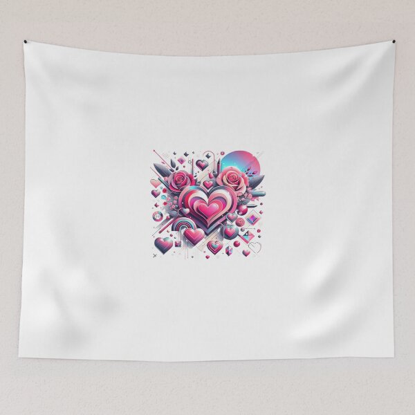 Item preview, Geometric Love: A Modern Valentine's Day Expression designed and sold by Fourseason664.