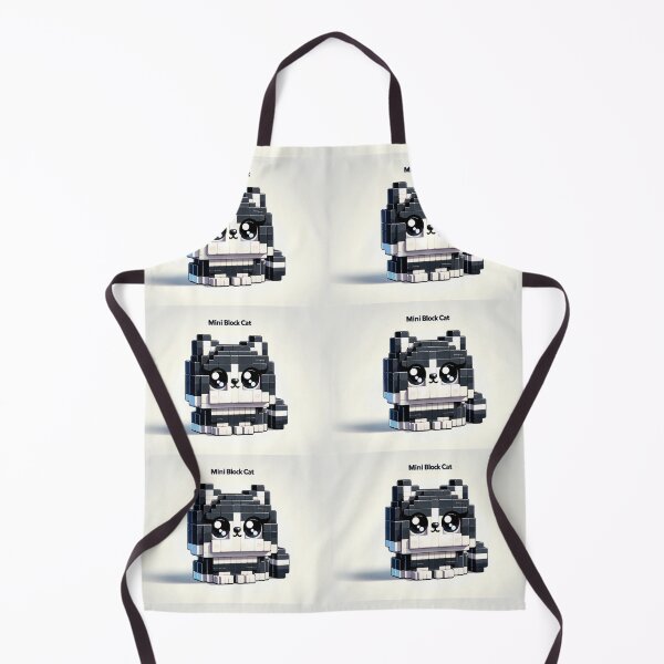 Item preview, Persian Cat Cute Cartoon Mini Block Black And White. designed and sold by clecticuk.