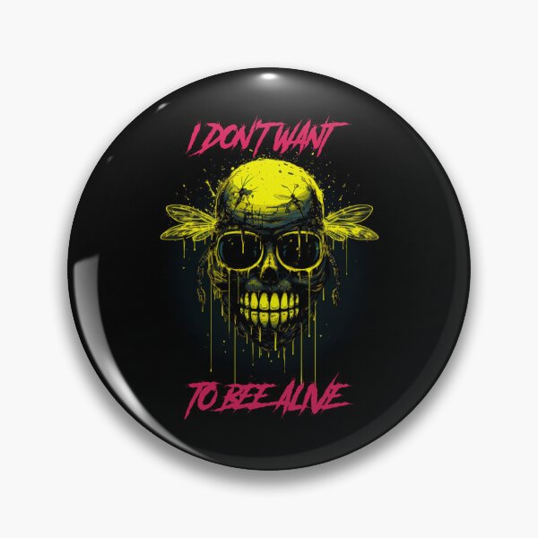 Item preview, I don’t want to bee alive - synthwave cyberpunk designed and sold by GlitchGrotesque.