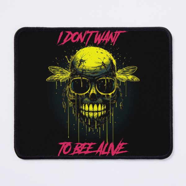 Item preview, I don’t want to bee alive - synthwave cyberpunk designed and sold by GlitchGrotesque.