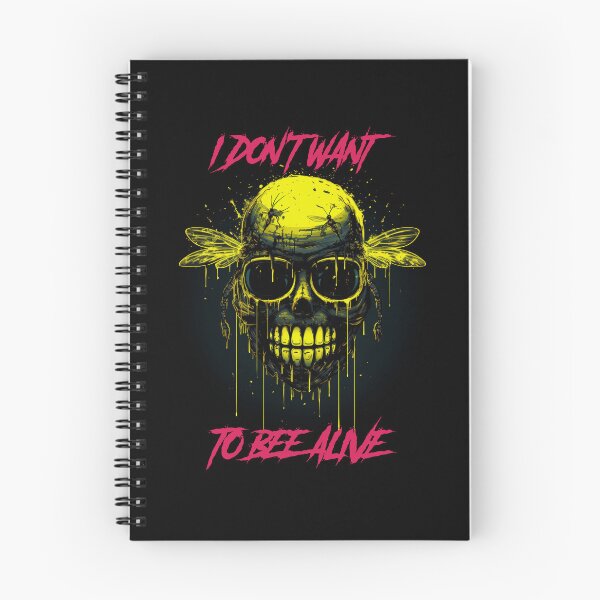 Item preview, I don’t want to bee alive - synthwave cyberpunk designed and sold by GlitchGrotesque.
