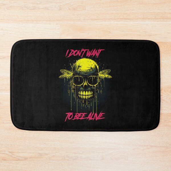 Item preview, I don’t want to bee alive - synthwave cyberpunk designed and sold by GlitchGrotesque.