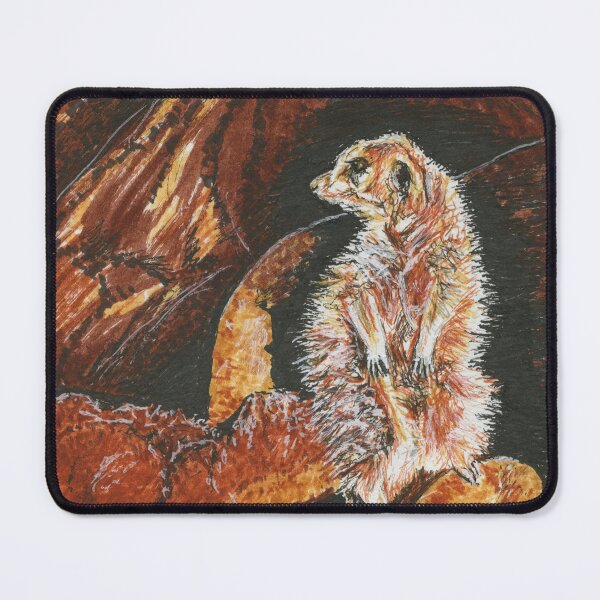 Item preview, Meerkat on Guard at the Lake District Wildlife Park, Bassenthwaite, Cumbria designed and sold by LymphomaLass.