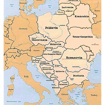 eastern europe map with capitals
