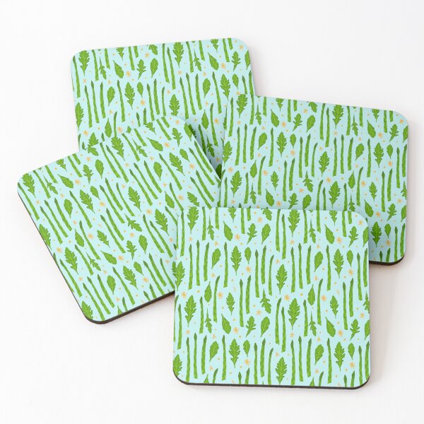 Item preview, Asparagus Arugula - Baby Blue Pattern designed and sold by GabbyRiosDesign.