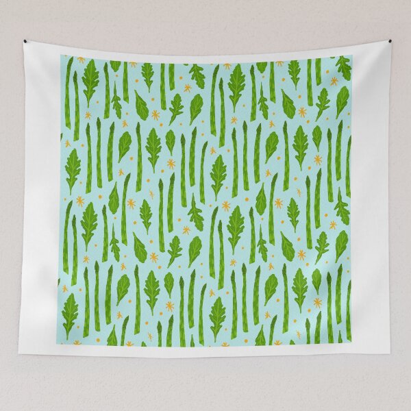 Item preview, Asparagus Arugula - Baby Blue Pattern designed and sold by GabbyRiosDesign.