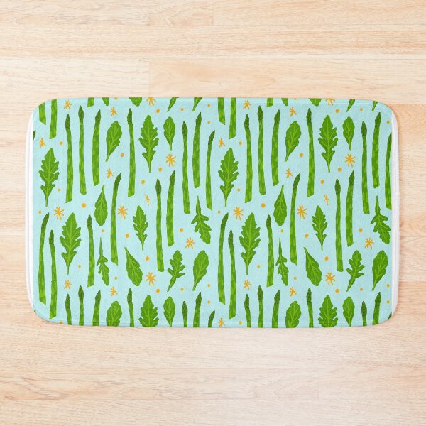 Item preview, Asparagus Arugula - Baby Blue Pattern designed and sold by GabbyRiosDesign.