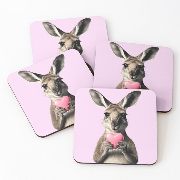 Item preview, Sweet Pink Kangaroo Heart  designed and sold by AnimaliaStar.