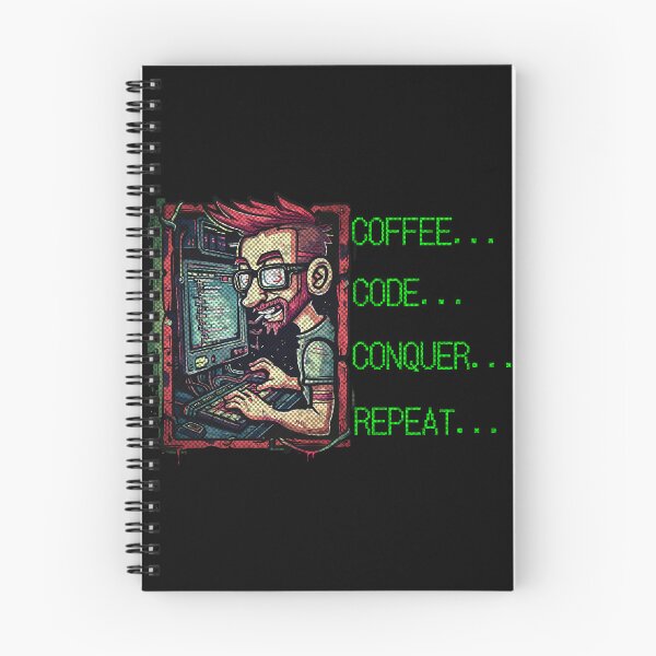 Item preview, Programador repetidor Coffee Code Conquer designed and sold by ReachForArt.