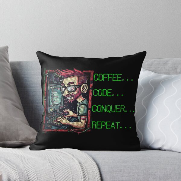 Item preview, Programador repetidor Coffee Code Conquer designed and sold by ReachForArt.