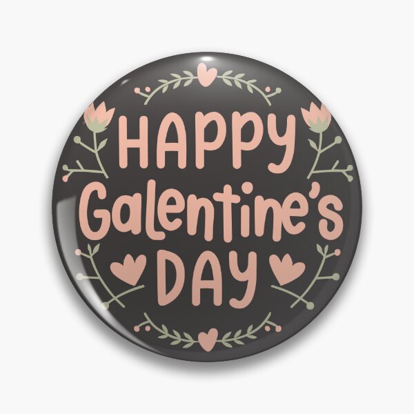 Item preview, Happy Galentines Day floral design in pastel pink designed and sold by EmeraldeaArt.