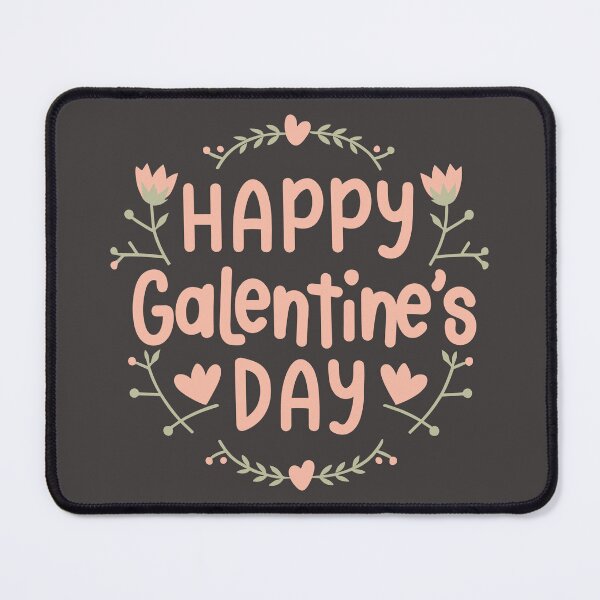 Item preview, Happy Galentines Day floral design in pastel pink designed and sold by EmeraldeaArt.