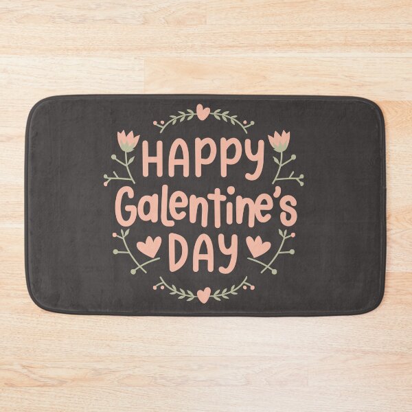 Item preview, Happy Galentines Day floral design in pastel pink designed and sold by EmeraldeaArt.