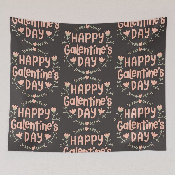 Item preview, Happy Galentines Day floral design in pastel pink designed and sold by EmeraldeaArt.