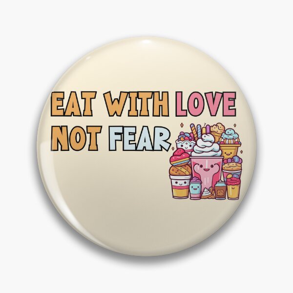 Item preview, Eat with love, not fear. Eating disorders quote designed and sold by Abstractionaly.