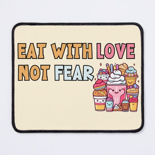 Item preview, Eat with love, not fear. Eating disorders quote designed and sold by Abstractionaly.