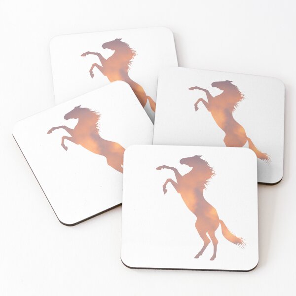 Item preview, Horse rearing in front of a cloudy sunset sky, for every horse lover! designed and sold by PICbyFemke.
