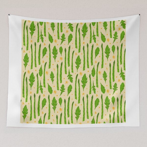 Item preview, Asparagus Arugula - Yellow Pattern designed and sold by GabbyRiosDesign.