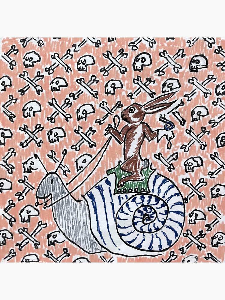 Thumbnail 3 of 3, Sticker, Noble Hunter with Snail of Prey designed and sold by caitlinhburke.