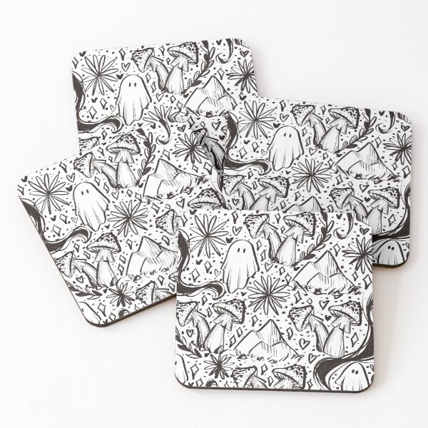 Item preview, Mystic forest pattern black designed and sold by sw-artworks.