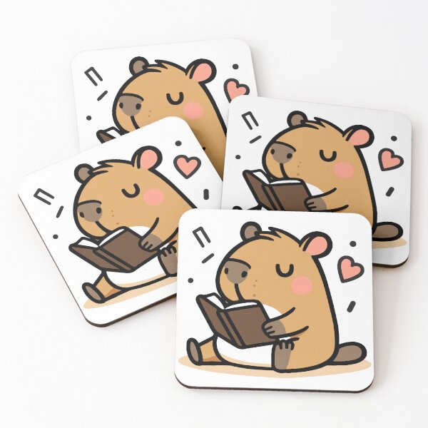 Item preview, Cute Capybara Reading designed and sold by BluRockDesigns.